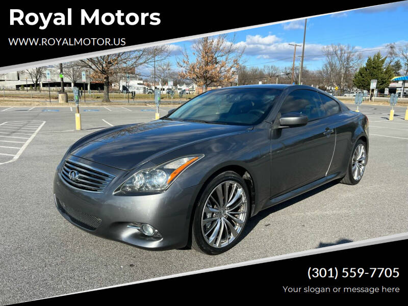 2014 Infiniti Q60 Coupe for sale at Royal Motors in Hyattsville MD