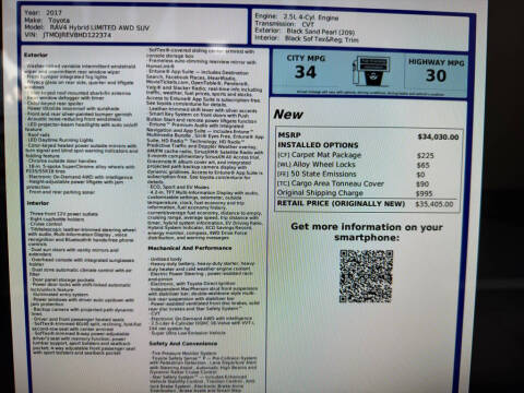 2017 Toyota RAV4 Hybrid Limited