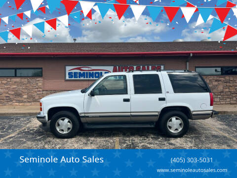 1999 GMC Yukon for sale at Seminole Auto Sales in Seminole OK