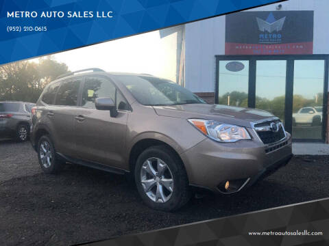 2014 Subaru Forester for sale at METRO AUTO SALES LLC in Lino Lakes MN