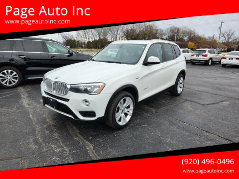 2015 BMW X3 for sale at Page Auto Inc in Green Bay WI