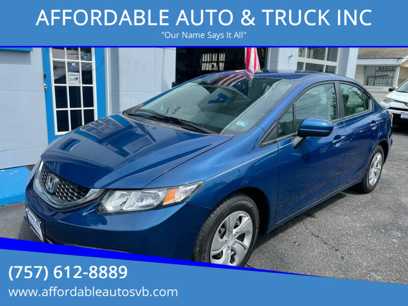 2015 Honda Civic for sale at AFFORDABLE AUTO & TRUCK INC in Virginia Beach VA