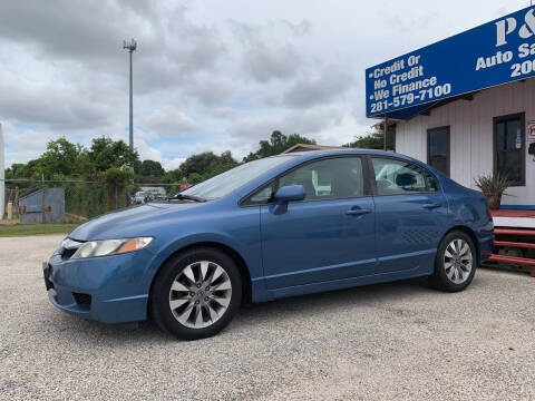 2009 Honda Civic for sale at P & A AUTO SALES in Houston TX