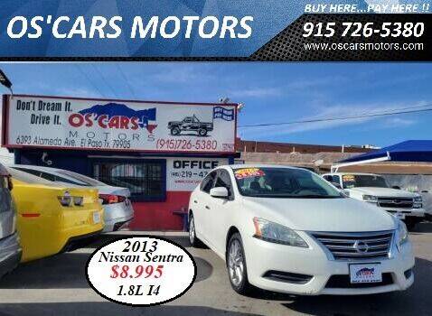 2013 Nissan Sentra for sale at Os'Cars Motors in El Paso TX