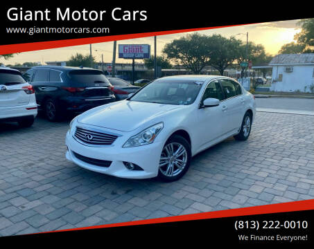 2011 Infiniti G25 Sedan for sale at Giant Motor Cars in Tampa FL