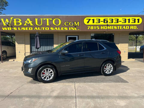 2018 Chevrolet Equinox for sale at WB'S USED AUTO SALES INC in Houston TX