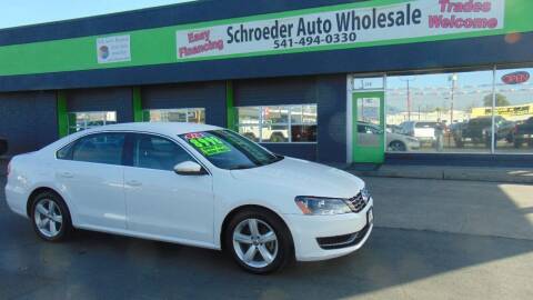 2012 Volkswagen Passat for sale at Schroeder Auto Wholesale in Medford OR