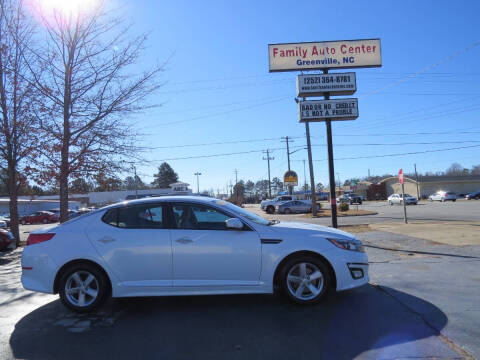 2015 Kia Optima for sale at FAMILY AUTO CENTER in Greenville NC