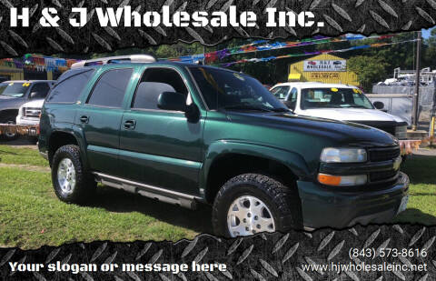 2004 Chevrolet Tahoe for sale at H & J Wholesale Inc. in Charleston SC