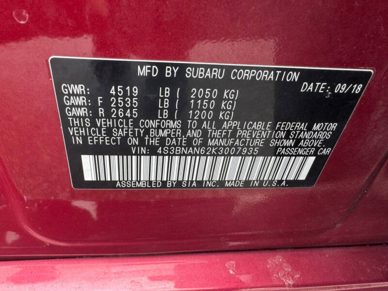 2019 Subaru Legacy 2.5i Limited