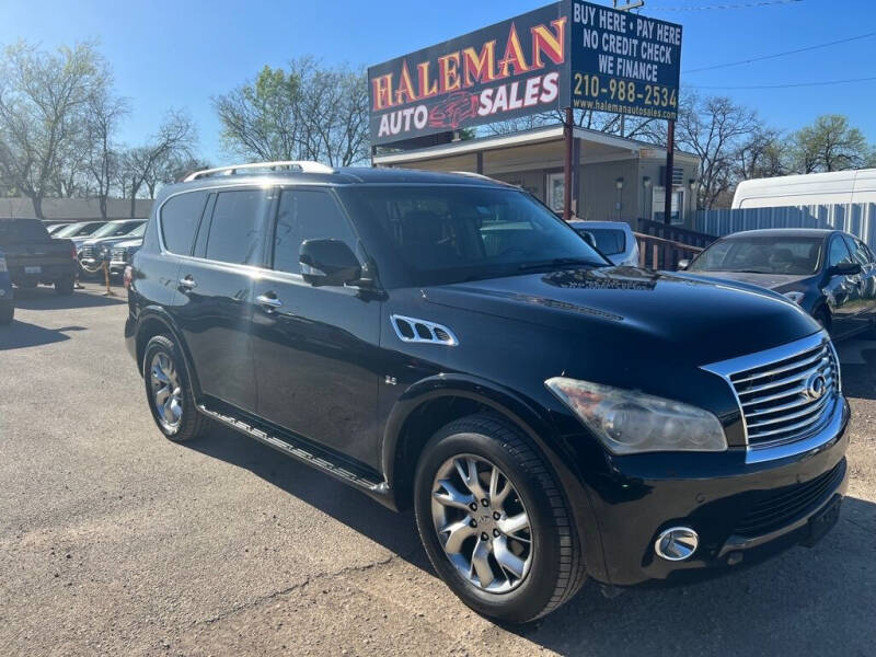 2014 Infiniti QX80 for sale at HALEMAN AUTO SALES in San Antonio TX
