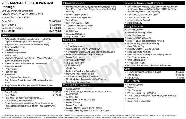 2025 Mazda CX-5 2.5 S Carbon Edition