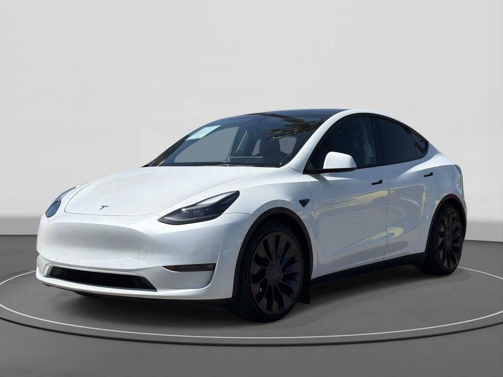 White 2022 Tesla Model Y Performance AWD Performance 4dr Crossover 1