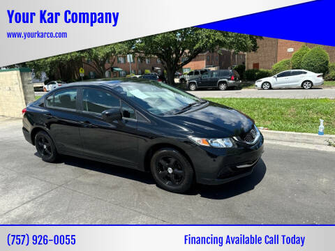 2015 Honda Civic for sale at Your Kar Company in Norfolk VA