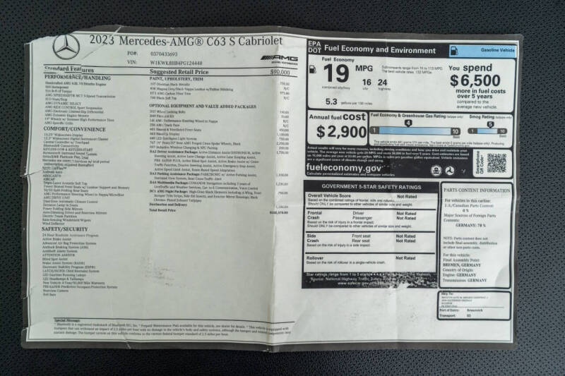 2023 Mercedes-Benz C-Class AMG C 63 S