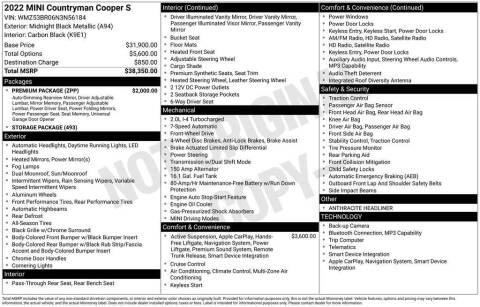 2022 MINI Countryman Cooper S