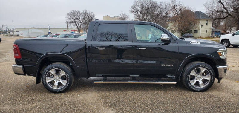 Used 2021 RAM Ram 1500 Pickup Laramie with VIN 1C6SRFJT1MN782528 for sale in Milbank, SD