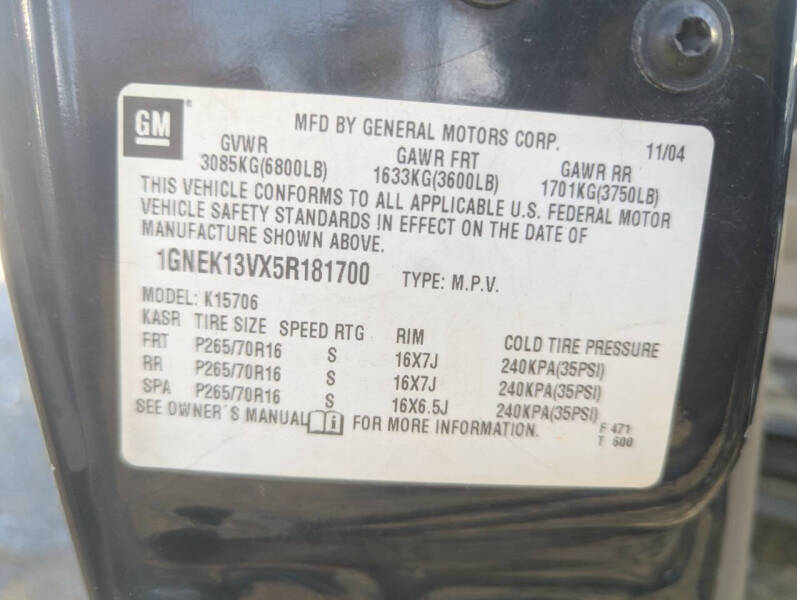 2005 Chevrolet Tahoe Fleet