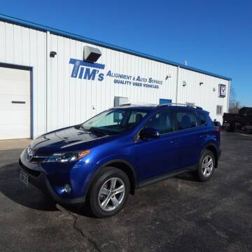 2015 Toyota RAV4 for sale at TIM'S ALIGNMENT & AUTO SVC in Fond Du Lac WI