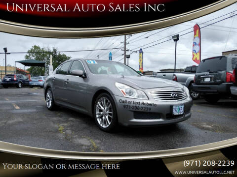 2007 Infiniti G35 for sale at Universal Auto Sales Inc in Salem OR