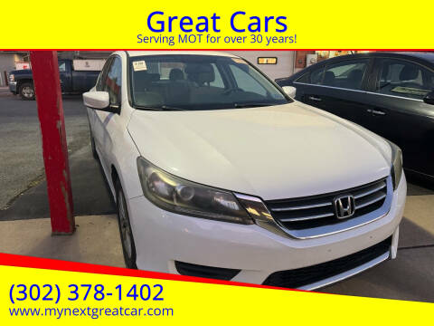 2013 Honda Accord for sale at Great Cars in Middletown DE