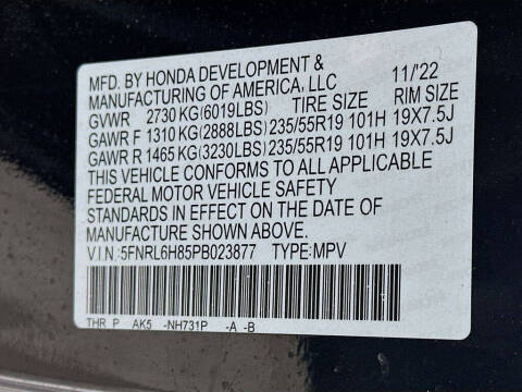 2023 Honda Odyssey Touring