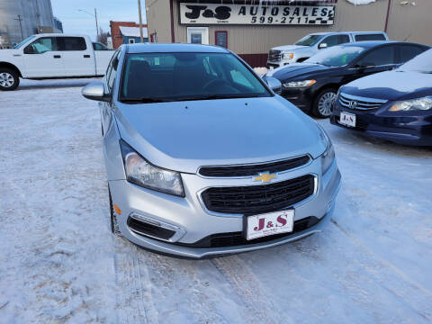 2015 Chevrolet Cruze for sale at J & S Auto Sales in Thompson ND