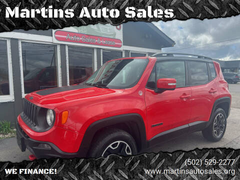 2016 Jeep Renegade for sale at Martins Auto Sales in Shelbyville KY