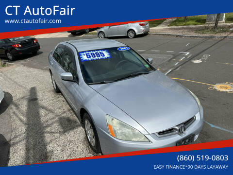 2005 Honda Accord for sale at CT AutoFair in West Hartford CT