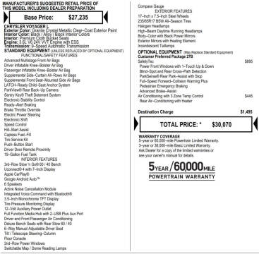 2021 Chrysler Voyager L