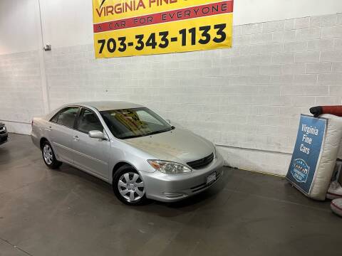 2002 Toyota Camry for sale at Virginia Fine Cars in Chantilly VA