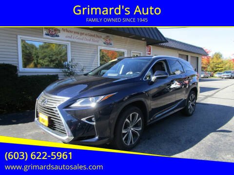 2018 Lexus RX 350L for sale at Grimard's Auto in Hooksett NH