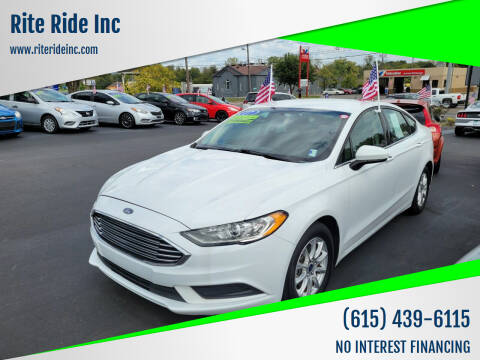 2017 Ford Fusion for sale at Rite Ride Inc in Murfreesboro TN
