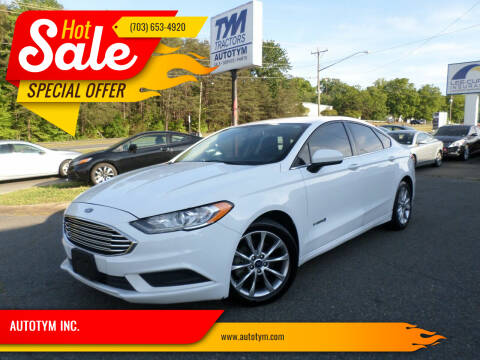 2017 Ford Fusion Hybrid for sale at AUTOTYM INC. in Fredericksburg VA