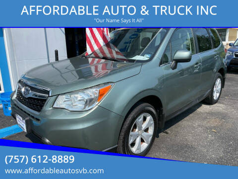 2016 Subaru Forester for sale at AFFORDABLE AUTO & TRUCK INC in Virginia Beach VA