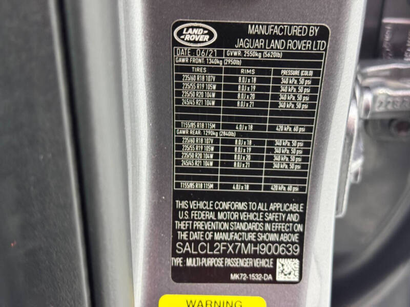 2021 Land Rover Discovery Sport P250 SE R-Dynamic