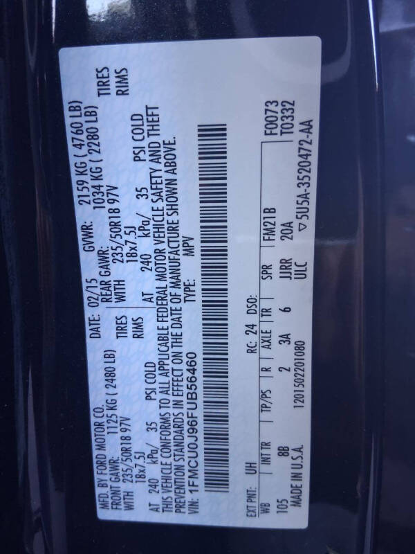 2015 Ford Escape Titanium