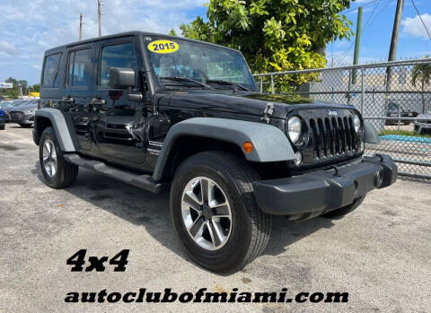2015 Jeep Wrangler Unlimited for sale at AUTO CLUB OF MIAMI, INC in Miami FL
