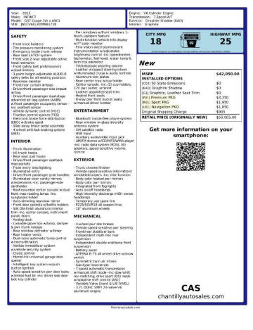 2013 Infiniti G37 Coupe x