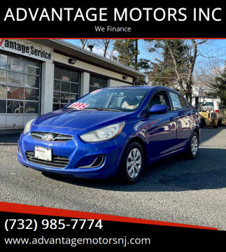 2013 Hyundai Accent for sale at ADVANTAGE MOTORS INC in Edison NJ