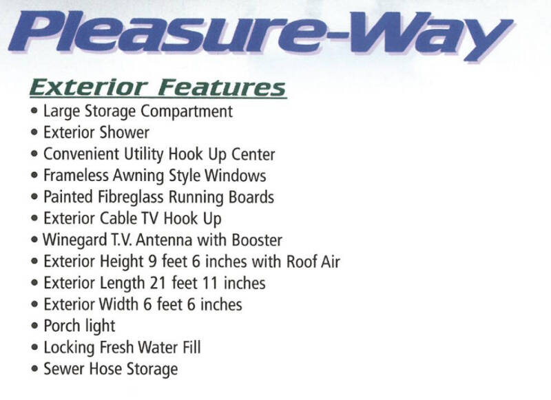 2004 Pleasure Way Plateau TS