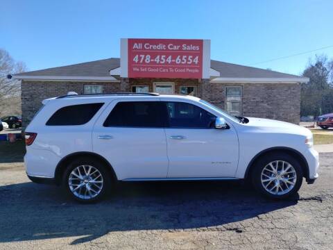 2015 Dodge Durango for sale at All Credit Car Sales in Milledgeville GA