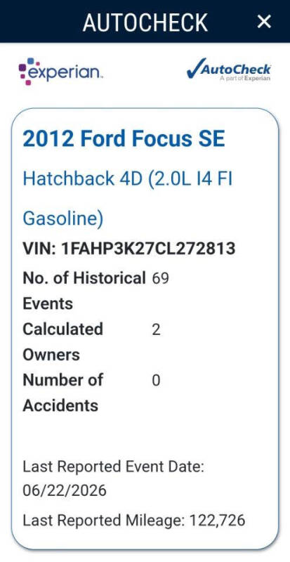 2012 Ford Focus SE