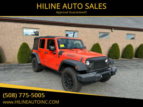 2015 Jeep Wrangler Unlimited for sale at HILINE AUTO SALES in Hyannis MA