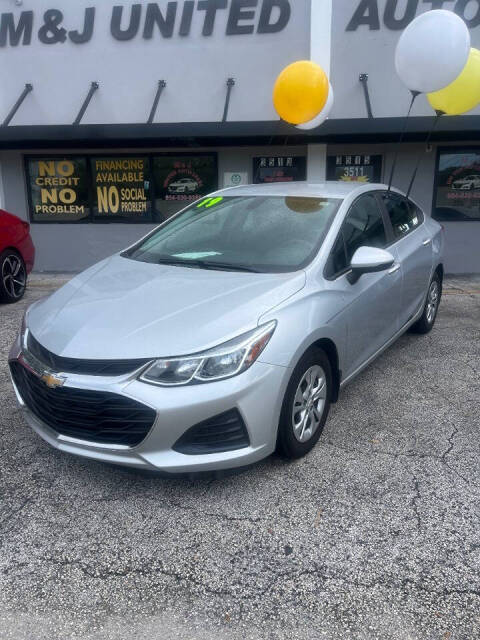 2019 Chevrolet Cruze for sale at M & J UNITED AUTO SALES in LAUDERDALE LAKES, FL