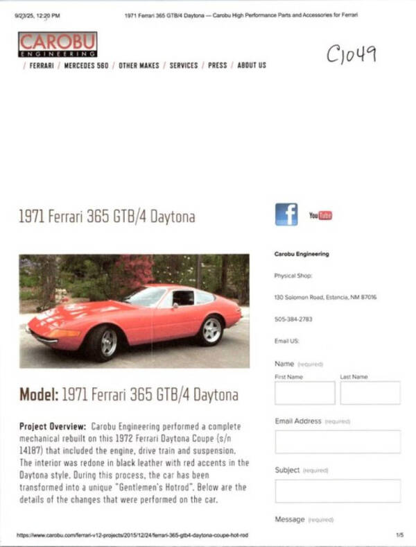 1971 Ferrari DAYTONA