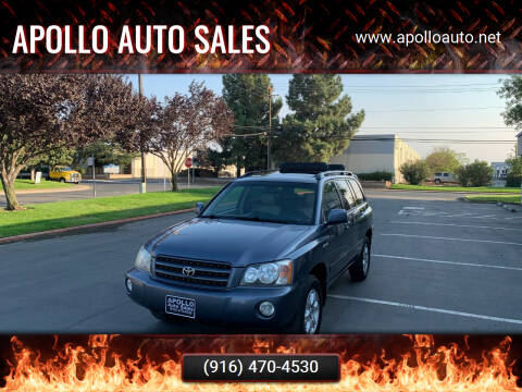 2003 Toyota Highlander for sale at APOLLO AUTO SALES in Sacramento CA