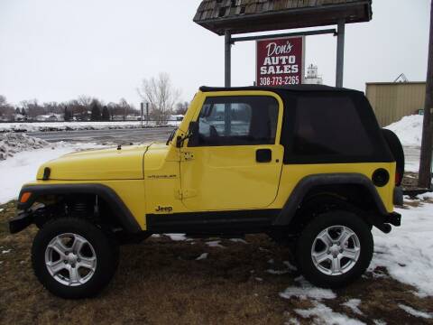 2002 Jeep Wrangler for sale at Don's Auto Sales in Silver Creek NE