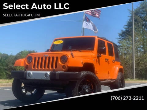 2012 Jeep Wrangler Unlimited for sale at Select Auto LLC in Ellijay GA