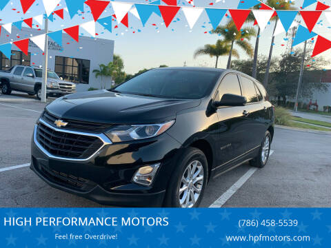 2018 Chevrolet Equinox for sale at HIGH PERFORMANCE MOTORS in Hollywood FL
